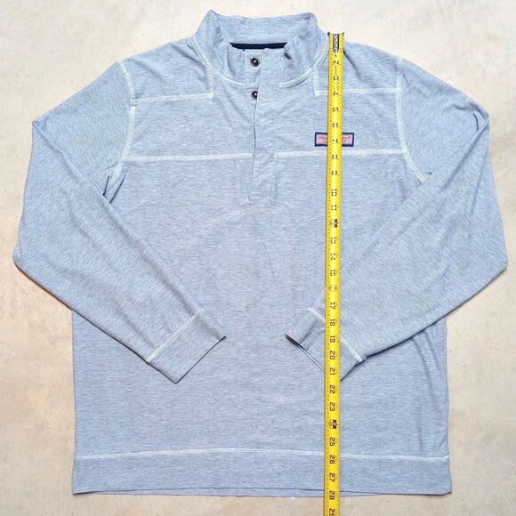 Vineyard Vines Edgartown Shep Shirt Size LARGE Pima Cotton Henley Sweater Golf - Picture 8 of 9